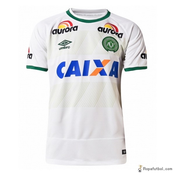 Camiseta Chapecoense Replica Segunda Ropa 2016/17 Blanco